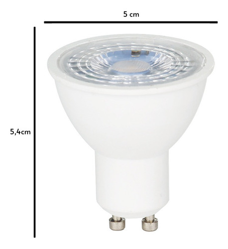 Lampada Led Dicroica Gu10 5w 3000k Para Spot Sanca Gesso Cor Da Luz Branco-quente 110v/220v