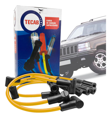 Jogo Cabo Vela Ignição 8mm Jeep Cherokee 4.0 6cc 1997 1998