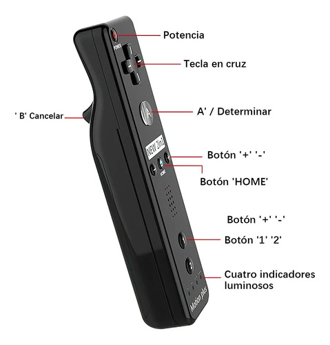 Nunchuk Joystick Para Wii Motion Plus Mando A Distancia 2en1