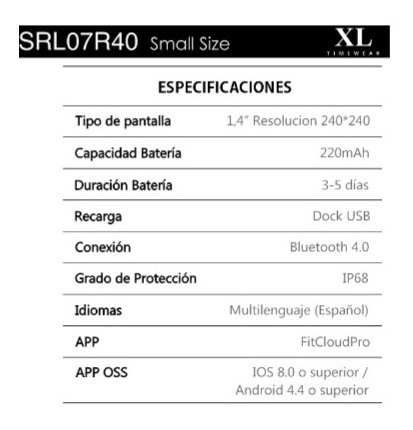 Imagen 6 de 10 de Reloj Smart Xl Extra Large Mod.04r4614 Blanco Con Garantía!