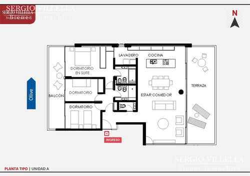 Imagen 2 de 10 de Olive Al 900 - Departamento De Tres Dormitorios En Venta - Rosario