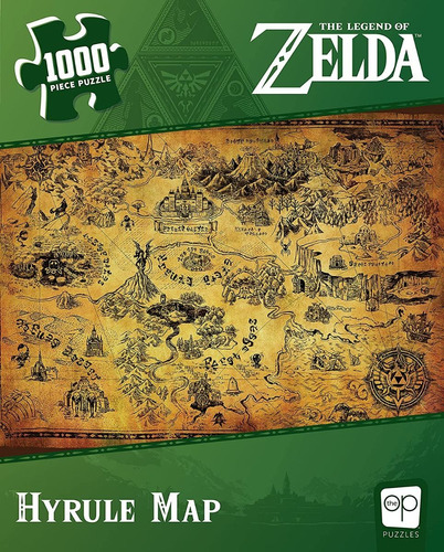 Rompecabezas The Legend Of Zelda 1000 Piezas, Mapa Hyrule