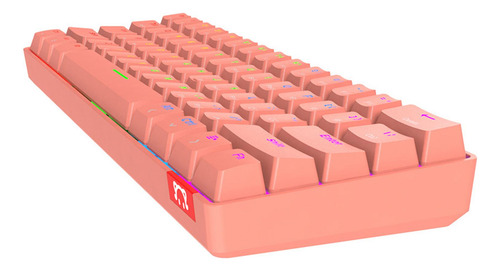 Teclado Mecánico Compacto Rgb Led Inalámbrico Rosa A