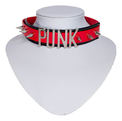 Punk Choker Gargantilla Collares Cuero Ecologico Bkch32 