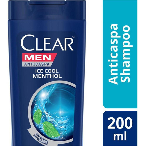Kit 2 Shampoos Clear Men Anticaspa Ice Cool Menthol 200ml