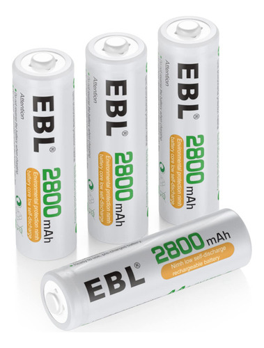 Pilas Recargables Ebl Aa 2800mah Baterías Recargables Ni-mh