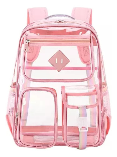 Mochila Transparente Para Mujeres Y Hombres De Estilo Escola