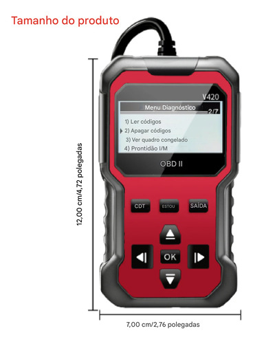 Scanner Automotivo V420 Leitor Codigos Obd2 Autel Maxi Scan