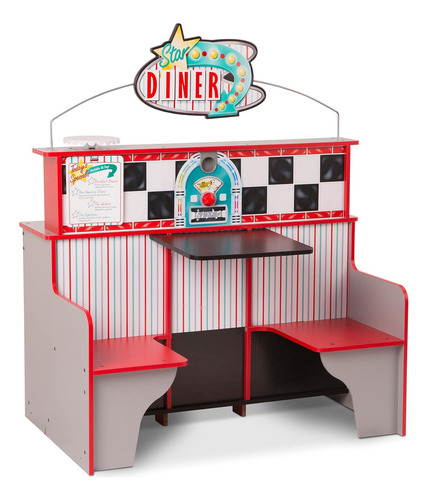 Melissa Doug Restaurante De Juegos De Diner De Madera De Mad