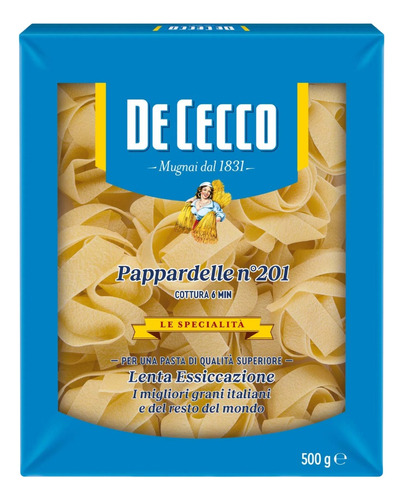 Macarrão de Trigo Grano Duro Pappardelle 201 De Cecco Pacote 500g