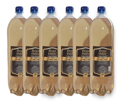 Cachaça Dona Odila Ouro Cx 6 Unidades Pet 2 L