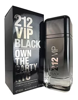 212 Vip Black For Men By Carolina Herrera 3.4 Oz 100 Ml Eau