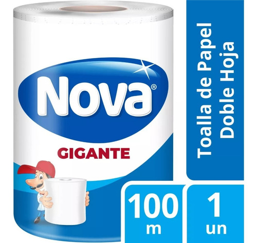 Toalla De Papel Nova Gigante Doble Hoja 1 Un (100 M)