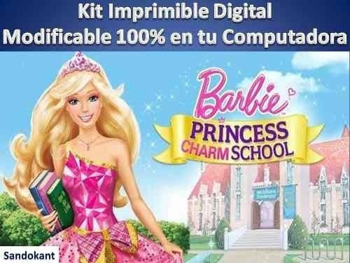 Kit Imprimible   Fiesta De Barbie Escuela De Princesas