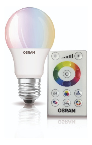 Lámpara Led Osram Rgbw Dimm C/ctrol Remoto X 3 Unidades E27 Color de la luz RGB