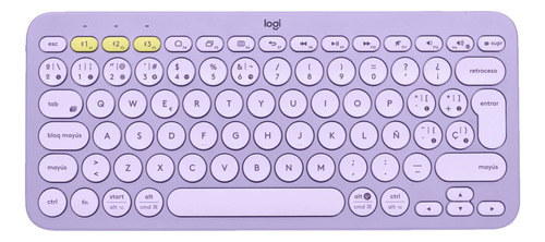 Logitech K380, Teclado Bluetooth Multi-dispositivo - Lavanda Color del teclado Lavender Lemonade Idioma Español