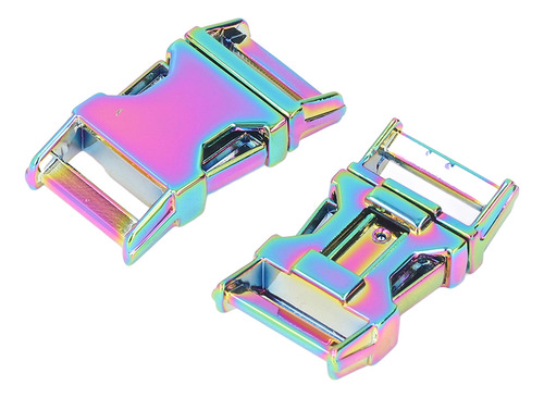Side Release Buckle 4pcs 25x47mm Zinc Alloy Glossy Wide