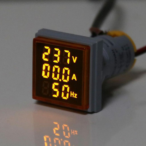 3x Quadrado Led Voltímetro Digital Luzes Tensão Medidor De