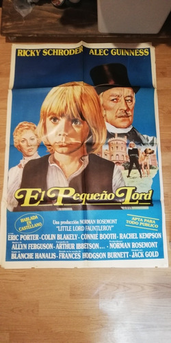 Afiche Original Cine Película El Pequeño Lord 