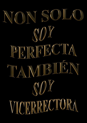 Libro: Non Solo Soy Perfecta, También Soy Vicerrectora: Agen