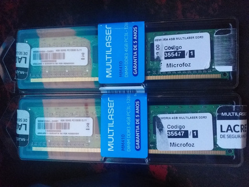 Memória Ram Kingston 2x 4gb = 8gb Ddr3 1600mhz