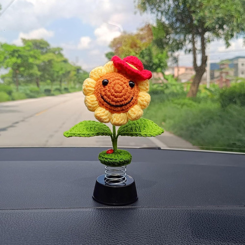 Decoración Hecha A Mano De Girasol Para Tablero De Automóvil