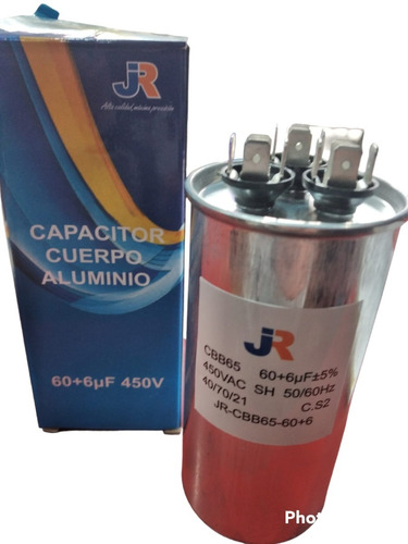 Capacitor De Aluminio Jr Doble 60 + 6uf  450 V