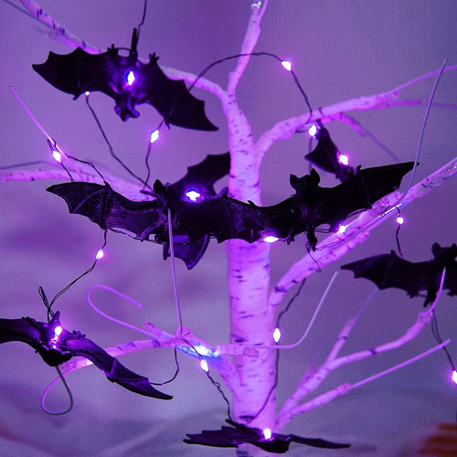 Guirnalda Halloween 30 Luces Led Murciélago Con 8 Modos