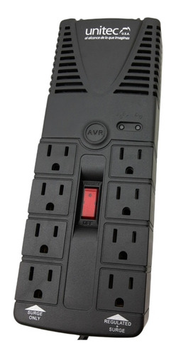 Imagen 2 de 3 de Regulador Automático De Voltaje 1200va · 8 Tomas Protegidas