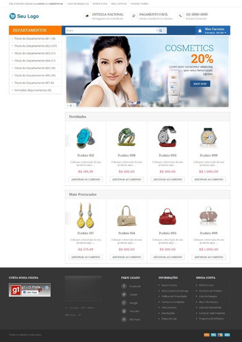 Loja Virtual Opencart 197 Ecommerce Português C/ Painel 2022