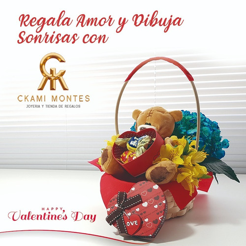 Osito + Arreglo + Chocolate San Valentin 14 De Febrero