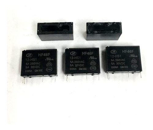 5pc Hf32f Mini Dc 12v Bobina De Potencia Relé 4 Pin Pcb