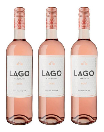 Kit 03 Unidades Vinho Lago Verde Doc Rosé 750ml