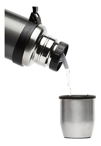 Termo Pampero Iguazú de acero inoxidable con material externo de acero gris