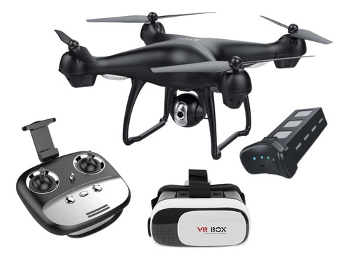 Drone Profesional Sjrc S70w 1080p Gps + Vr Box