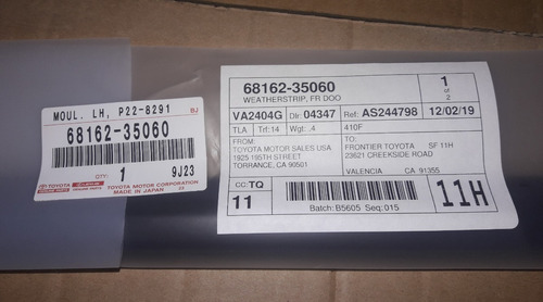 Gomas Cepillos Lamevidrio Externos 5 Puertas 4runner 2003-09