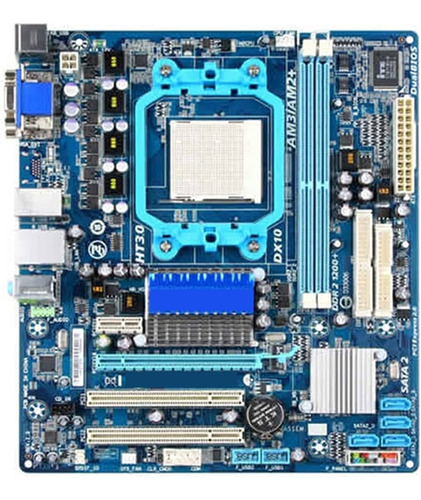 Mother Gigabyte Ma78lm S2 Am3/am2+ Ddr2 Para Phenom/athlon Azul