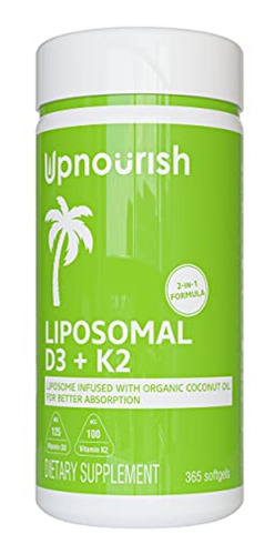 Suplemento Vitamina D Vitamina Liposomal D3 K2 Mk7 - 365 Cá