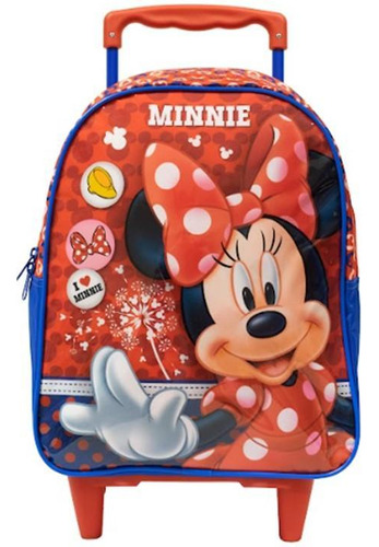 Mochila Escolar De Rodas Minnie Mouse Original Disney