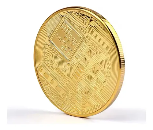 Moeda Bitcoin Gold Plated Souvenir Linda | MercadoLivre
