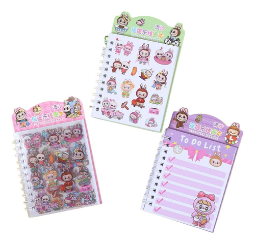 Libreta Labubu Con Stickers Libreta Sensorial Labubu