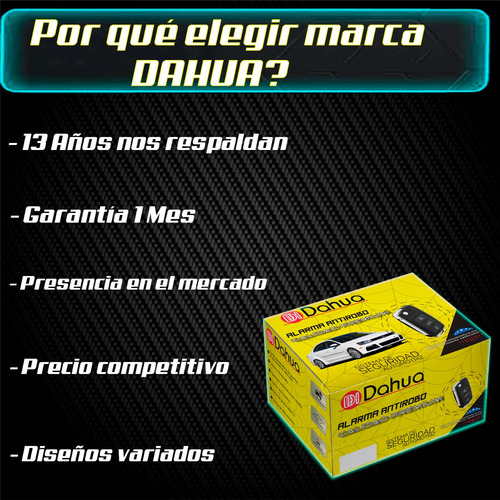 Alarma De Seguridad Para Automóvil Carro Universal Dahua