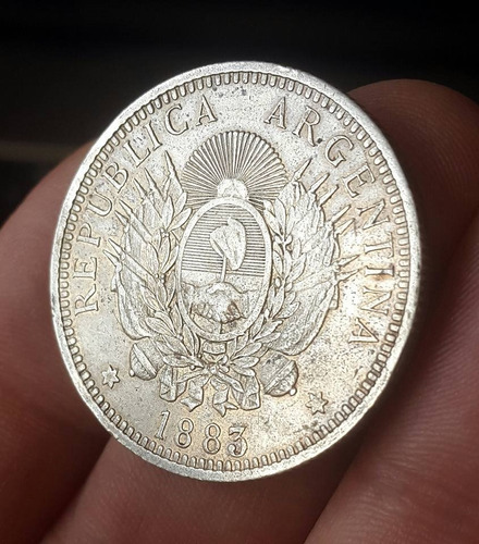 Argentina  50 Centavos De Patacon 1883 (plata 12.5g)