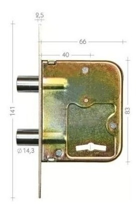 Cerrojo Simil Star 501 Doble Perno Seguridad- Ynter