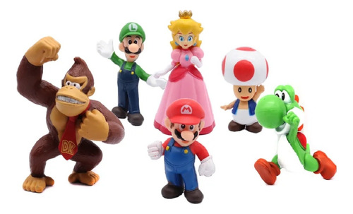 Figuras Mario Bros Nintendo  (6 Unidades)