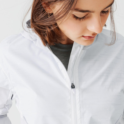 Chamarra Running Mujer Run Rain Blanca Kalenji