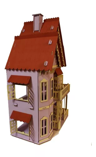 Casa Casinha Grande Da Polly Barbie + 28 Mini Móveis_b em Promoção