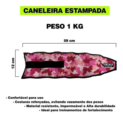 Tobillera rosa para entrenamiento de piernas Crossfit Training, 1 kg