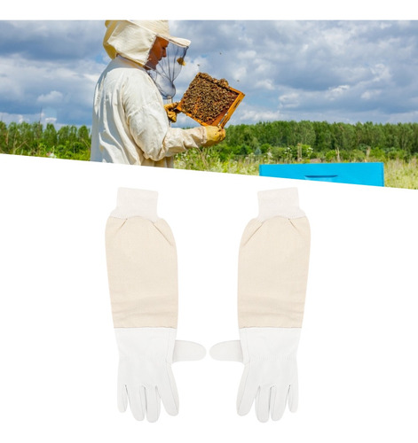 Par De Guantes Para Apicultores, De Piel De Oveja, Protector