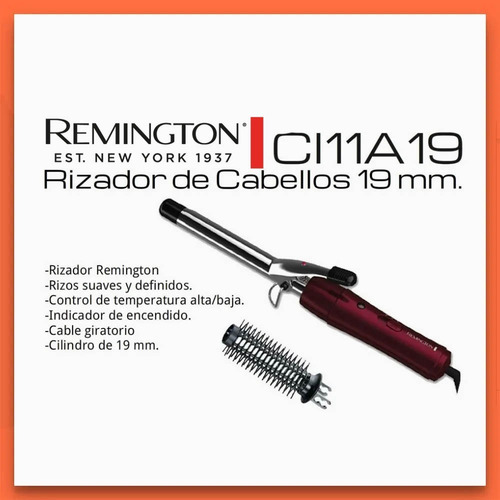 Remington Ci11a19 Rizador De Cabello 19 Mm Cepillo Modelador